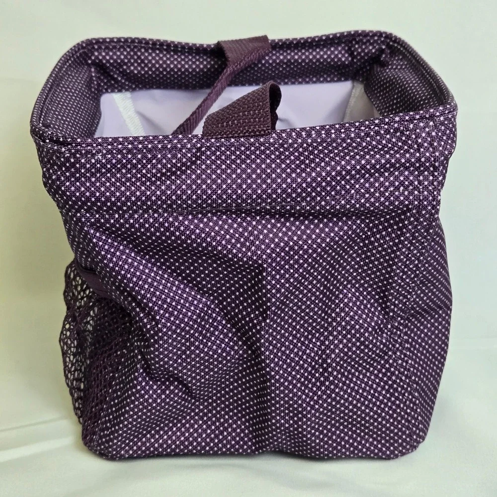 Thirty-One Littles Carry-All Caddy Storage Tote 891A Plum Gingham Pop Mini 6